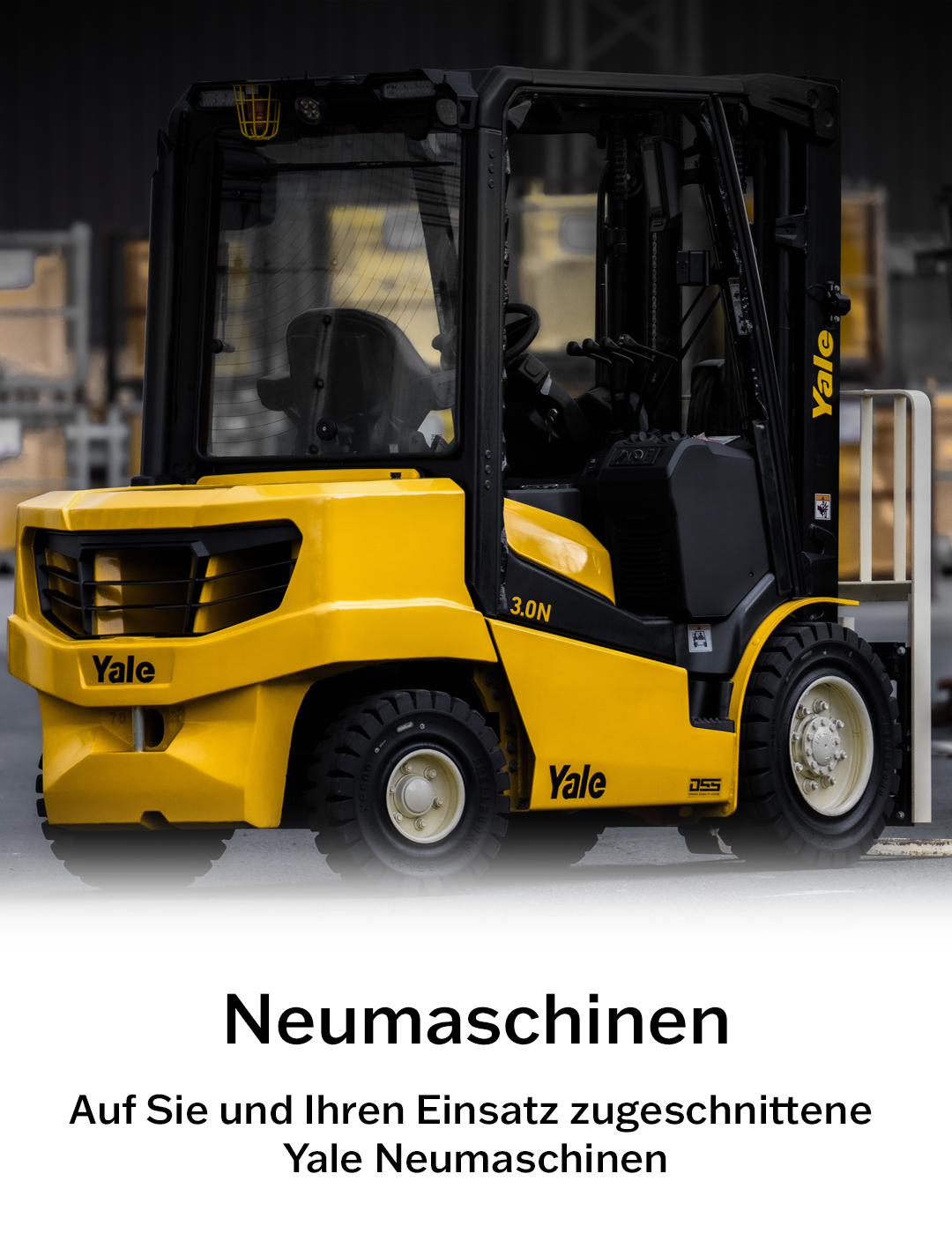 Neumaschinen von MF Neumaschinen von Yale für jeden Einsatz. Egal ob Hochhubwagen, Schubmaststapler, Elektrogabelstapler oder Verbrennerstapler