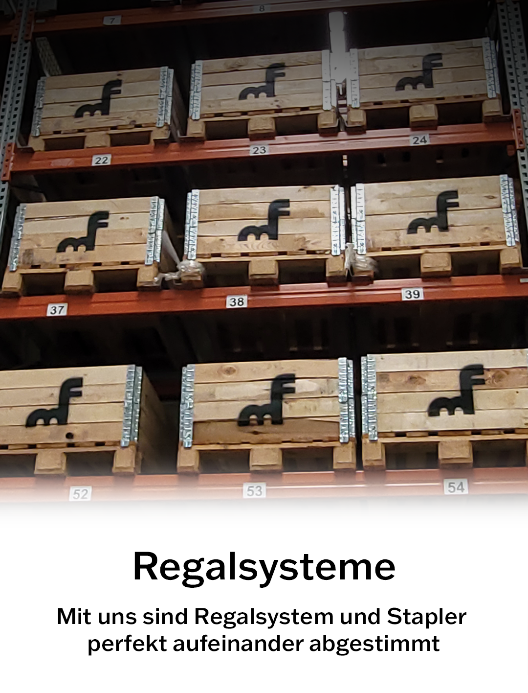 Regalsysteme Regalsysteme für Lager und Logistik. Fachboden-, Paletten- und Schwerlastregale von MF Gabelstapler